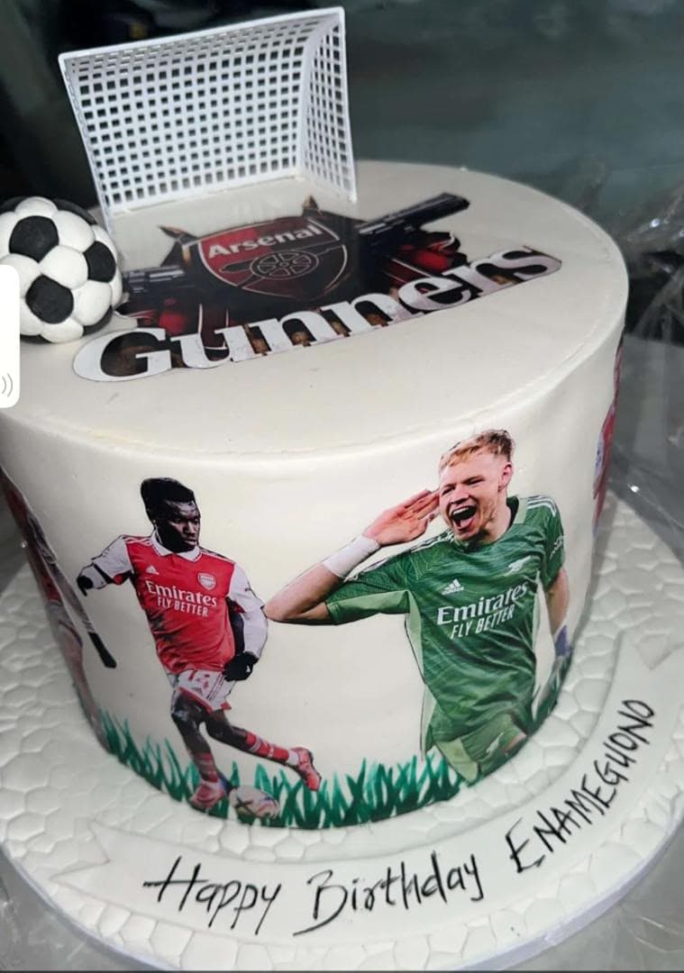Custom football-themed cake
