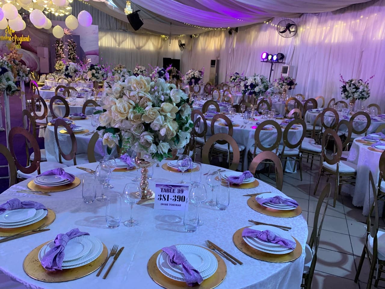Event decoration setup