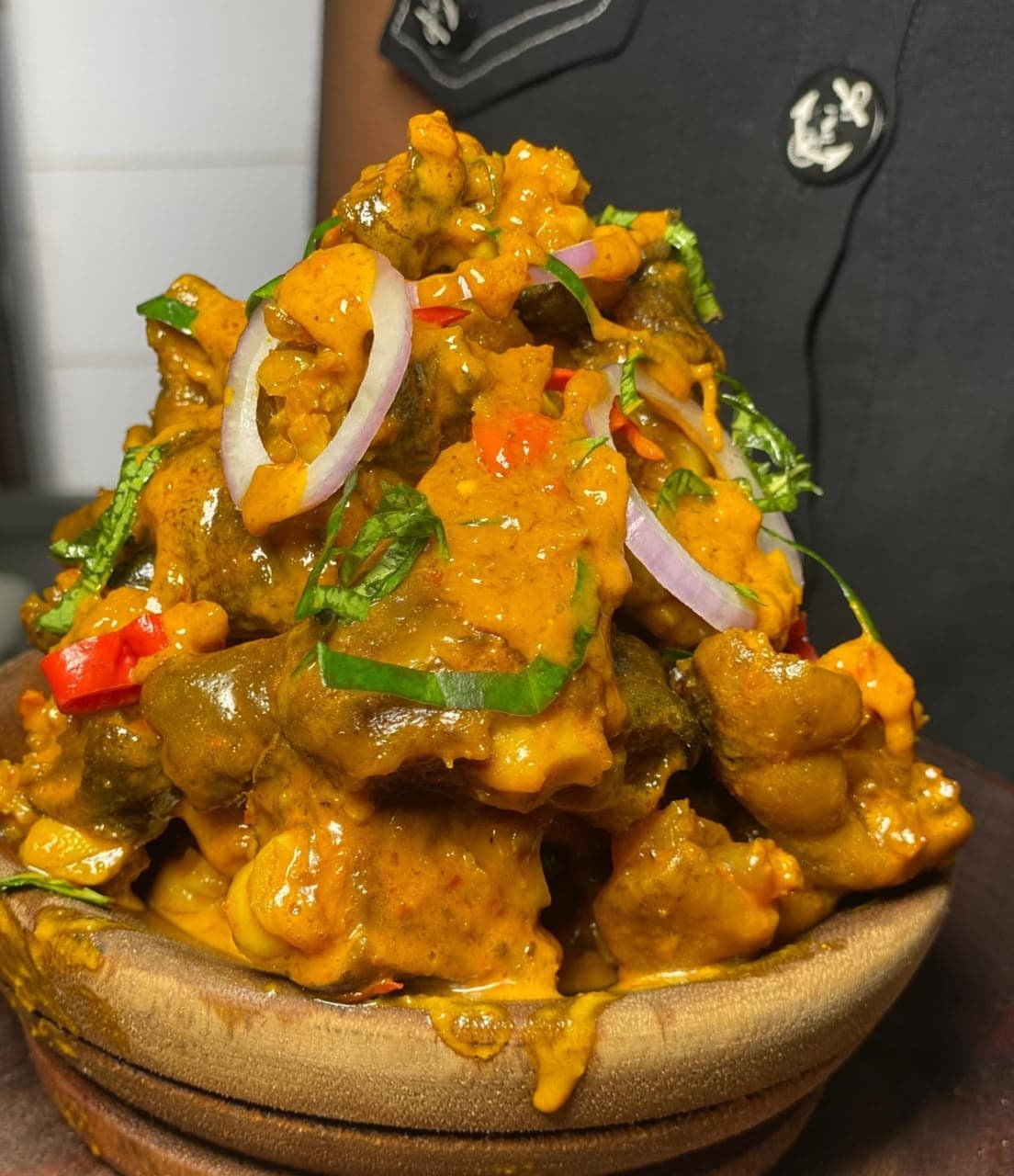 sofood Ofe Nsala white soup, plated fresh